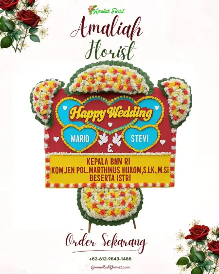 Papan Bunga Pernikahan Ngale